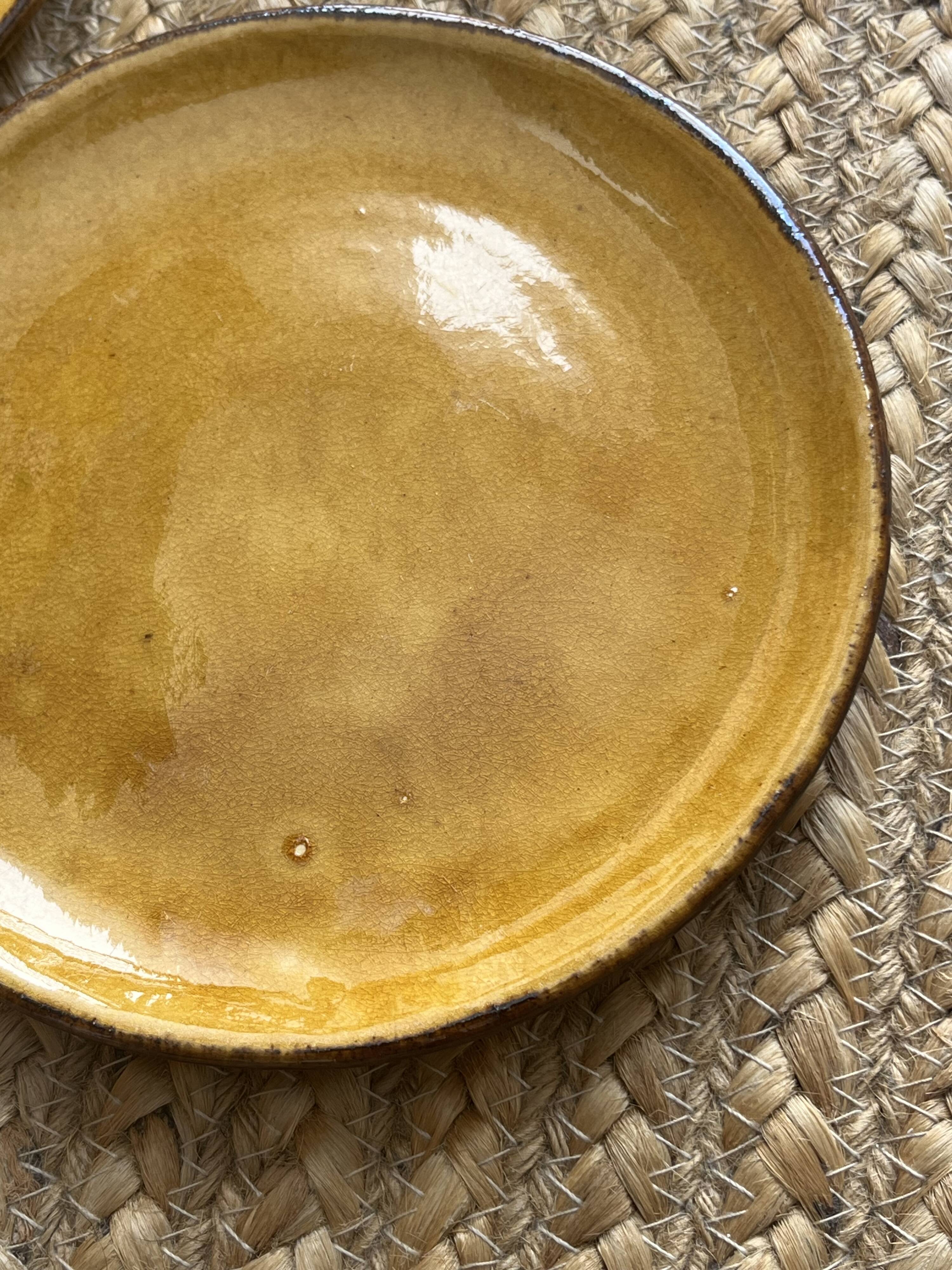 5 ceramic plates from the 1960s, Biot style