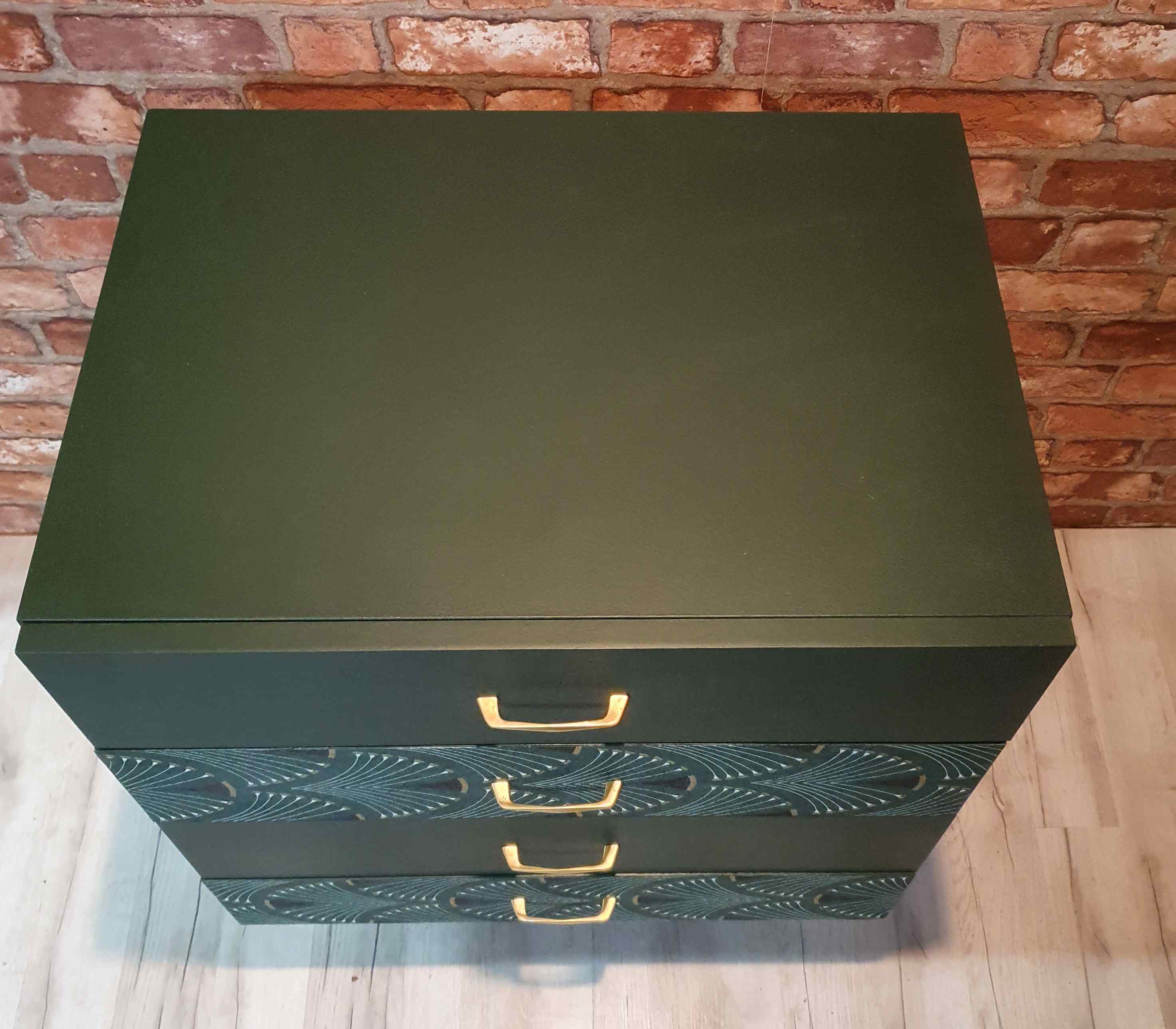 Chest of drawers 1960s renovated green
