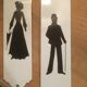 Enamelled plates men and women in clothes 1900