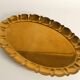 Hollywood Regency Large Oval Brass Tray by Firma Lars Holmström, Sweden 1940's
