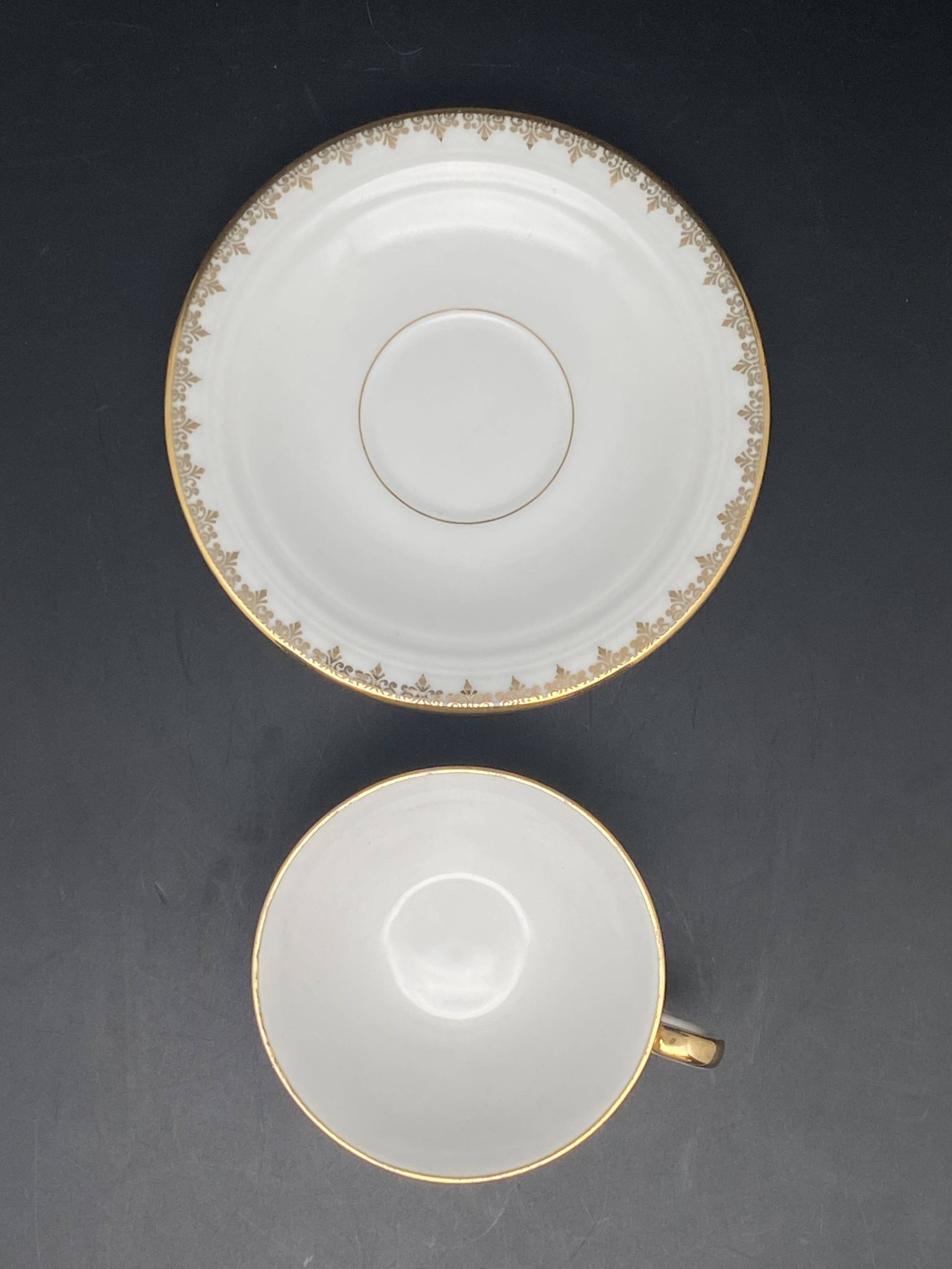 Service à thé/café porcelaine de Limoges blanche et dorure – MPM0724SV1