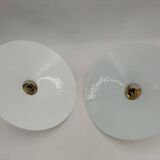 2 opaline pendant lights