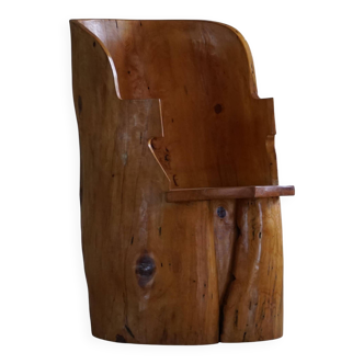 Chair made from solid birch by a Swedish cabinetmaker, Wabi Sabi, 1950s.