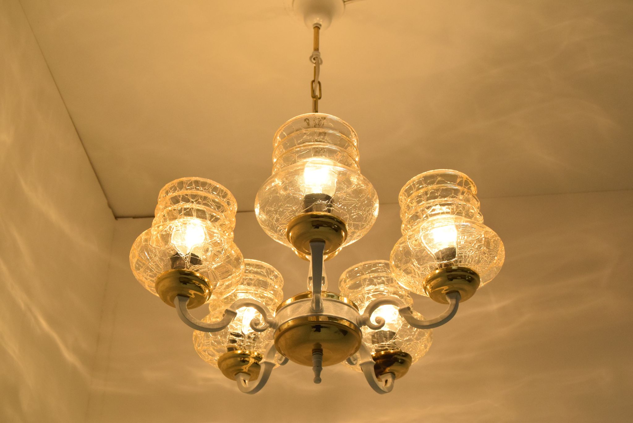 Mid-century Chandelier,Czechoslovakia,1970's.