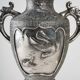 Pair of Silver Metal Vases, Asia