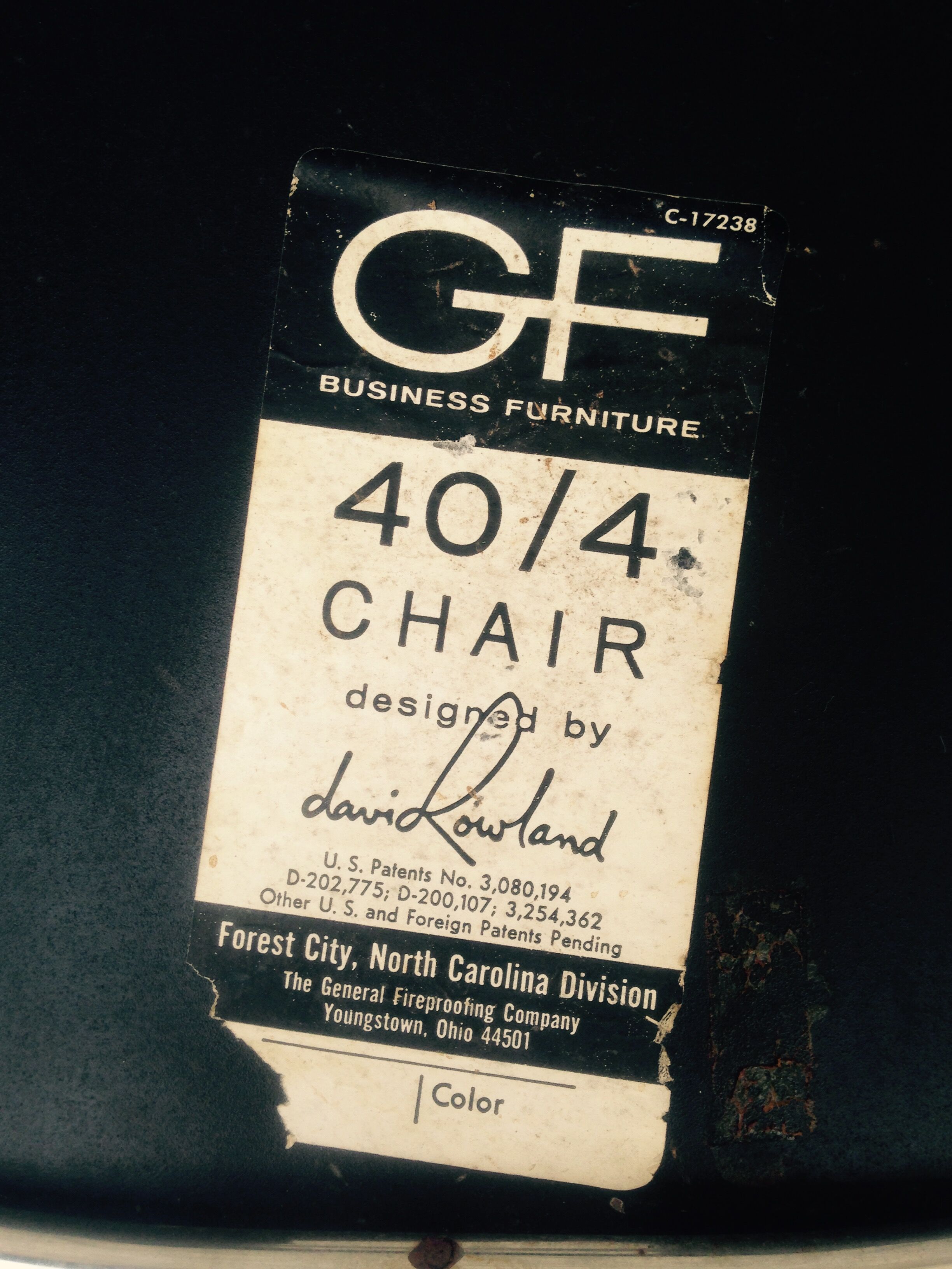 Set of 6 chairs by David Rowland Edition 1969