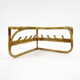 Bamboo and rattan coat rack, 1960s