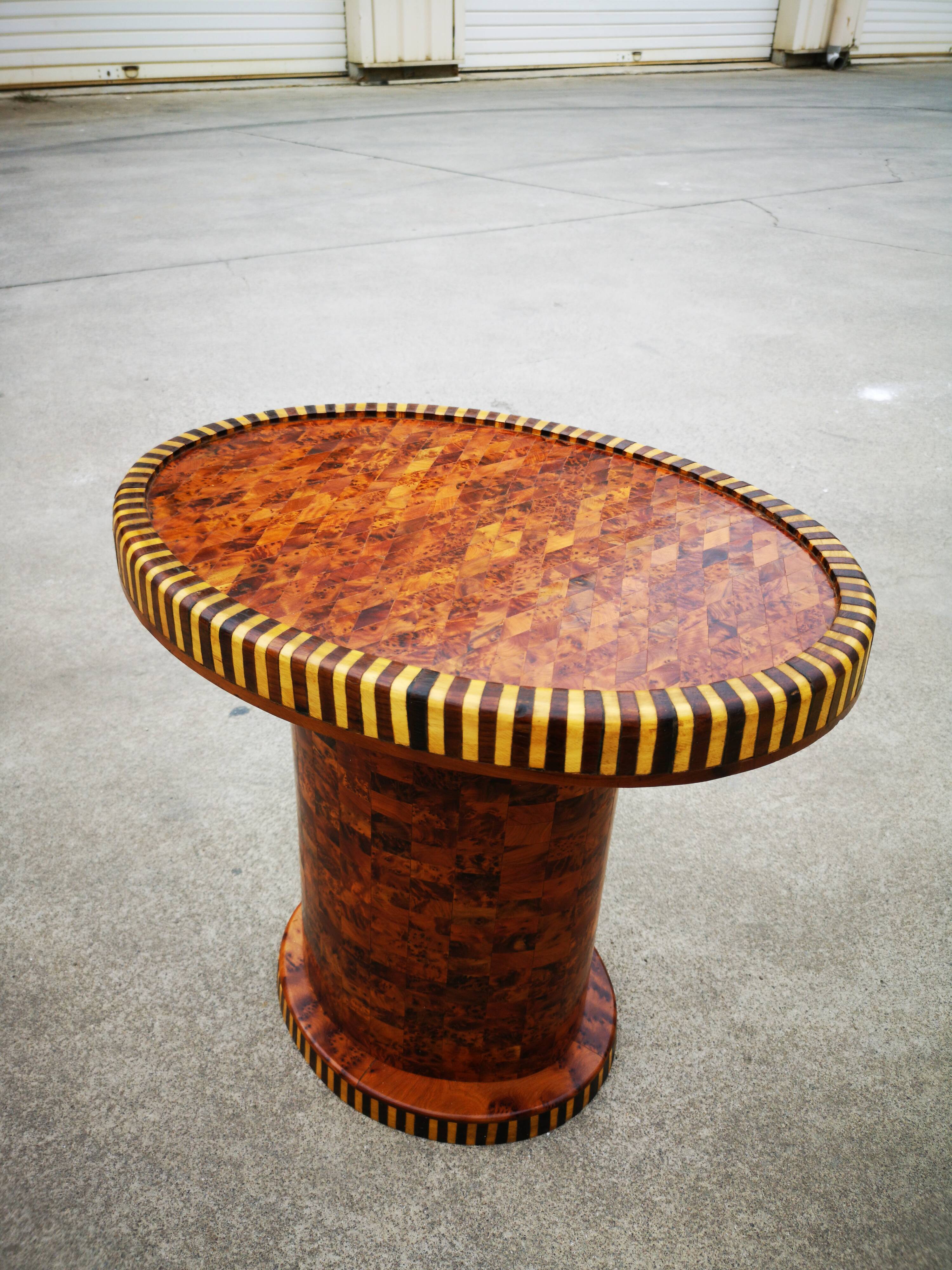 Side table in marquetry
