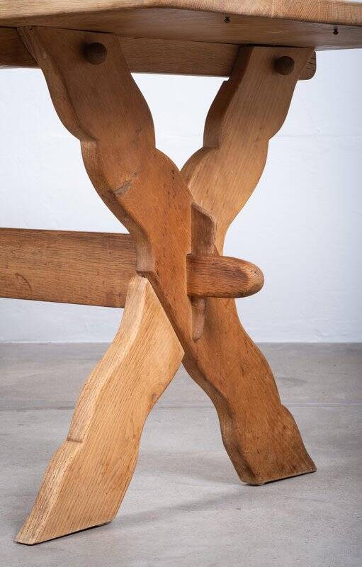 Vintage Oak Dining Table by Henning Kjærnulf, Denmark, 1960s