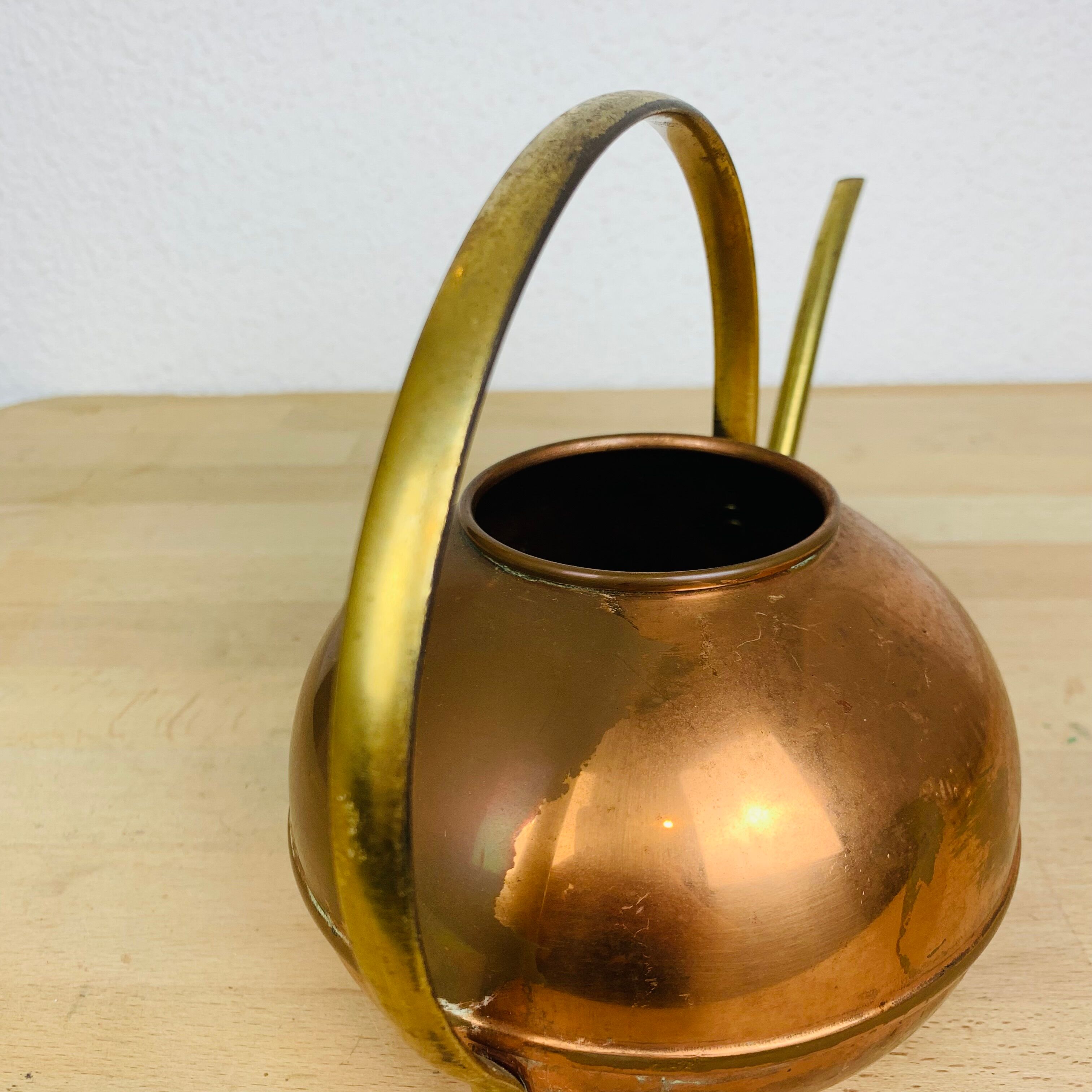 Scandinavian copper watering can