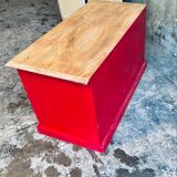 Bright red chest of drawers