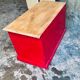 Bright red chest of drawers