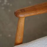 Two-seater canapé Arne Vodder, model Fd 161, reupholstered in boucle, 1950s.