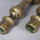 Pair of fluted bronze candlesticks Louis XVI period 27 cm