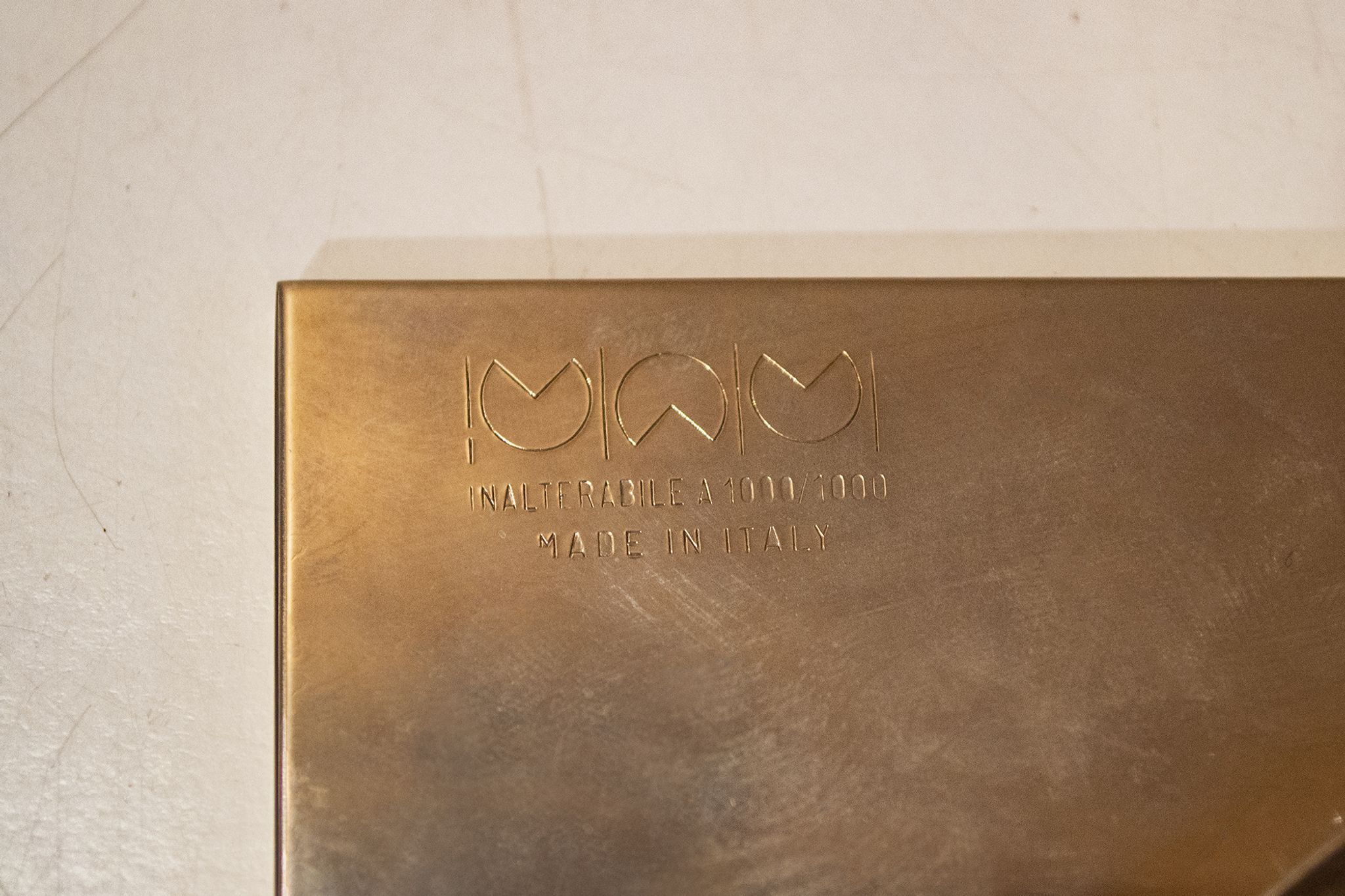 Steel flower holder sculpture by Mario Faggian for MAM, Italy 70s