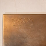 Steel flower holder sculpture by Mario Faggian for MAM, Italy 70s