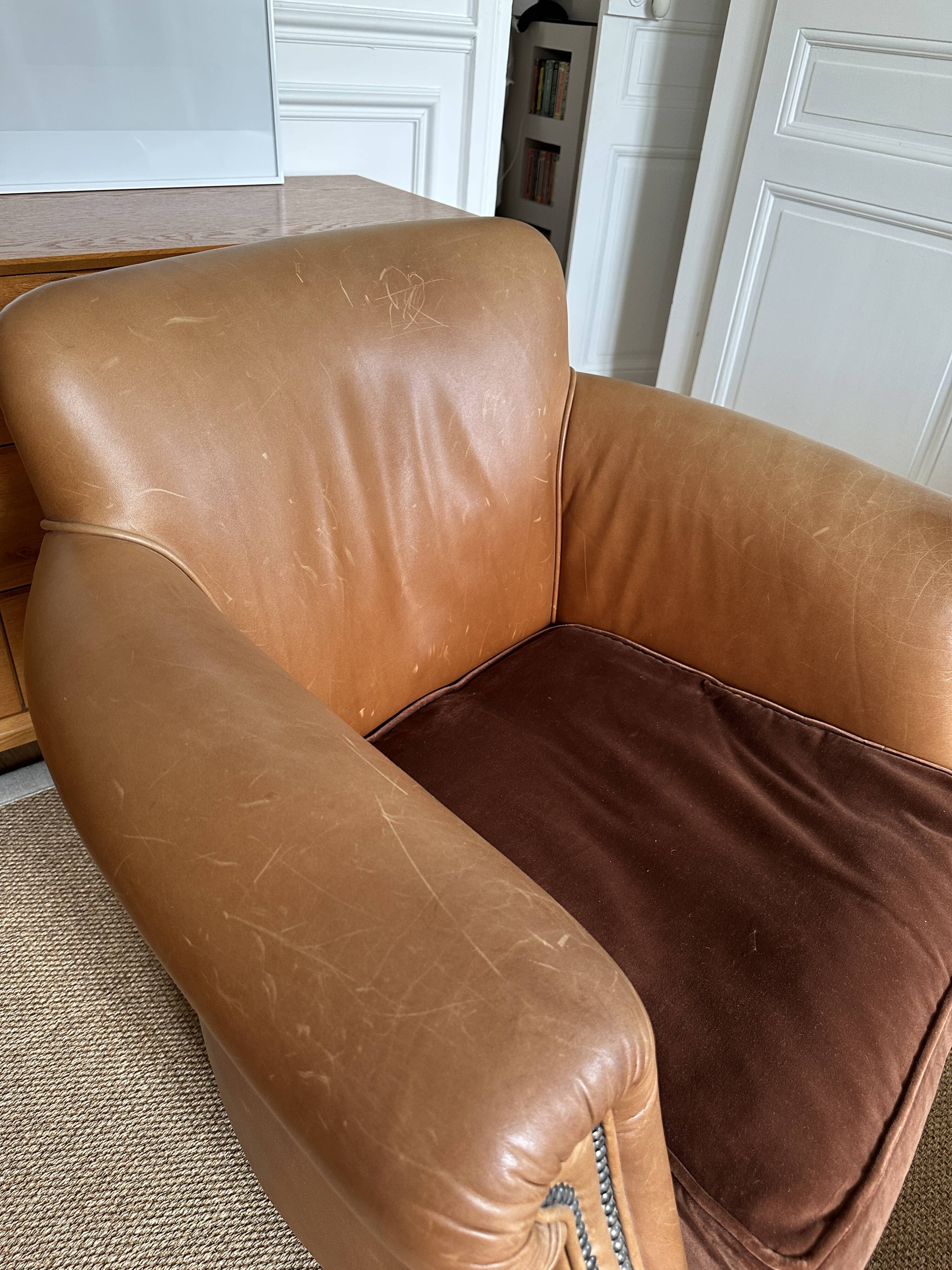 Roche Bobois leather armchair