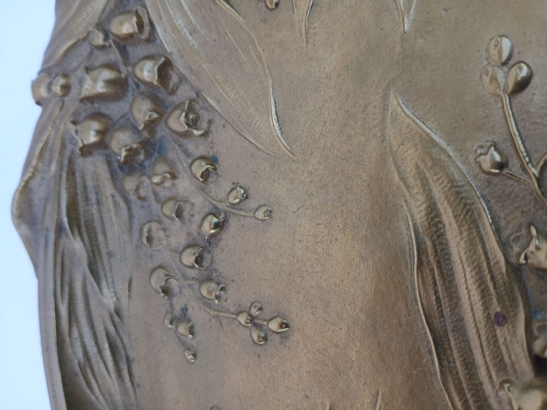 Antique bronze Art Nouveau ashtray signed Bouny