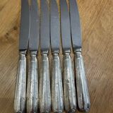 Set of 6 silver-plated knives
