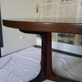 Vintage oval dining table with extensions for Baumann - 1960