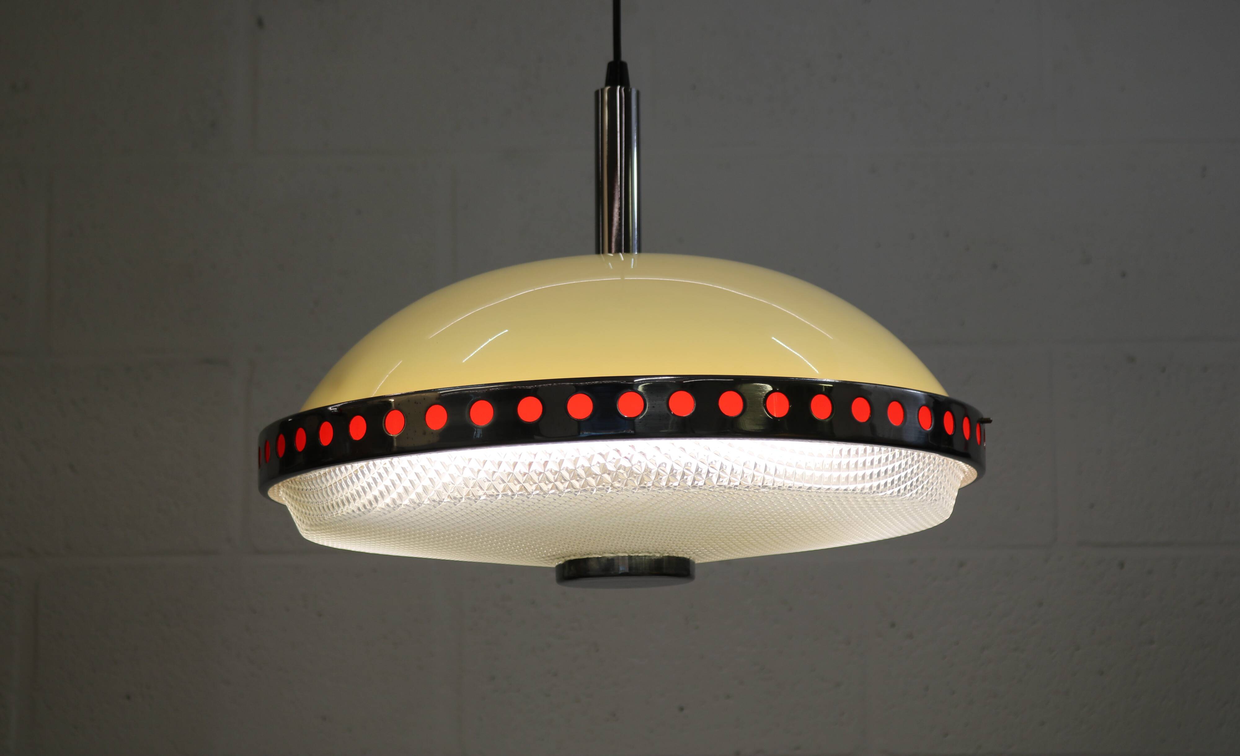 Space age plastic UFO ceiling lamp *** Massive *** Belgian design