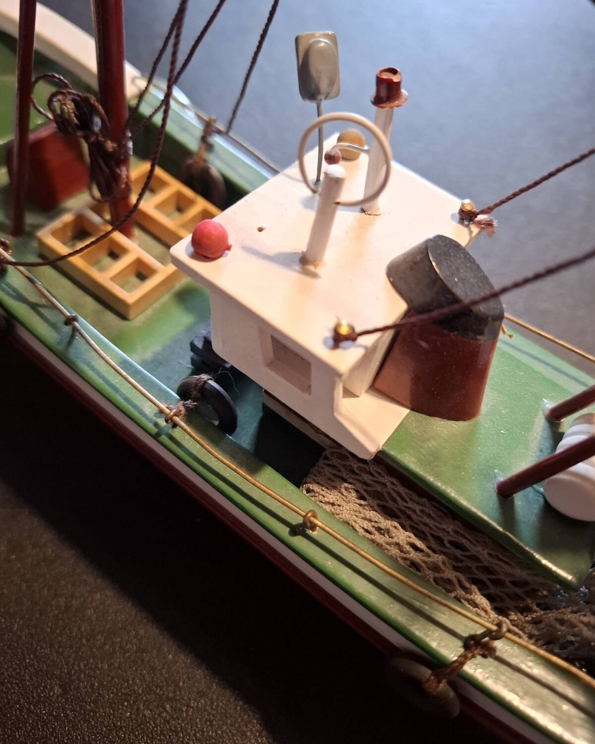 Old wooden trawler toy