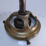 Applique en opaline, bronze, laiton et porcelaine, début XXème