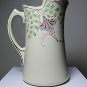 Grand broc de toilette ancien faïence Hamage Moulin des Loups