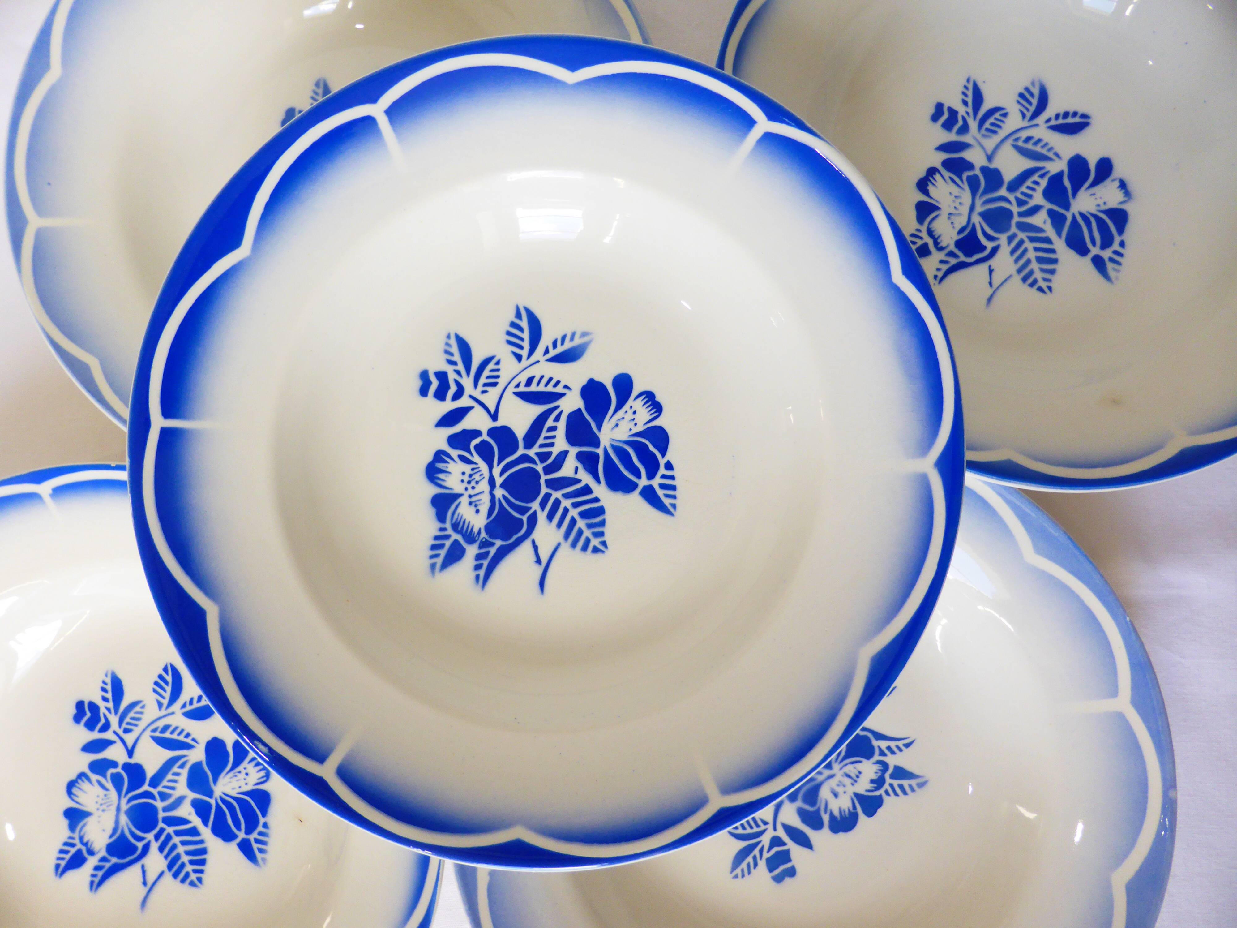 5 deep plates from Digoin Sarreguemines model Marsac 220641