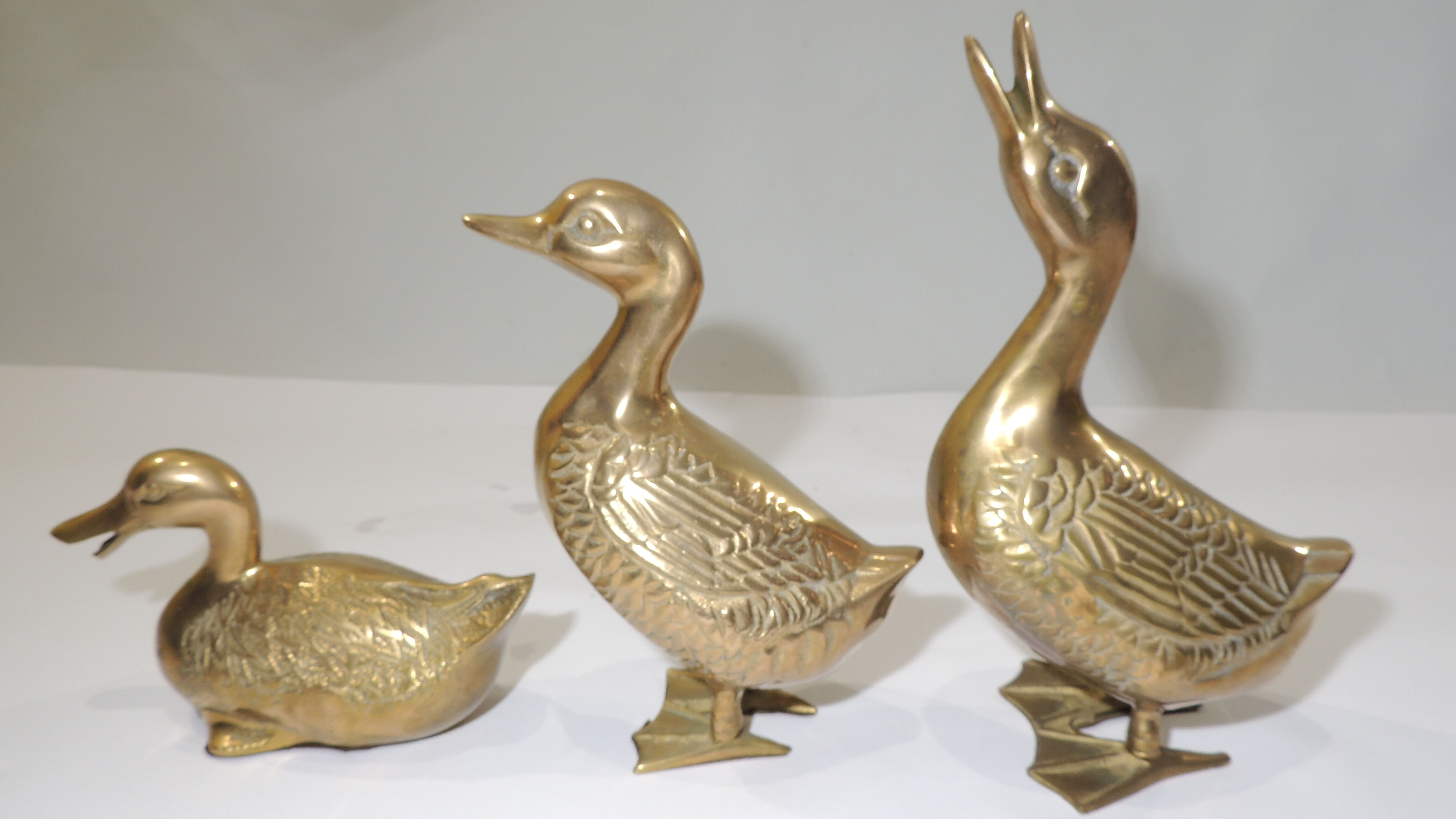 Brass/vintage duck set