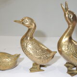 Brass/vintage duck set