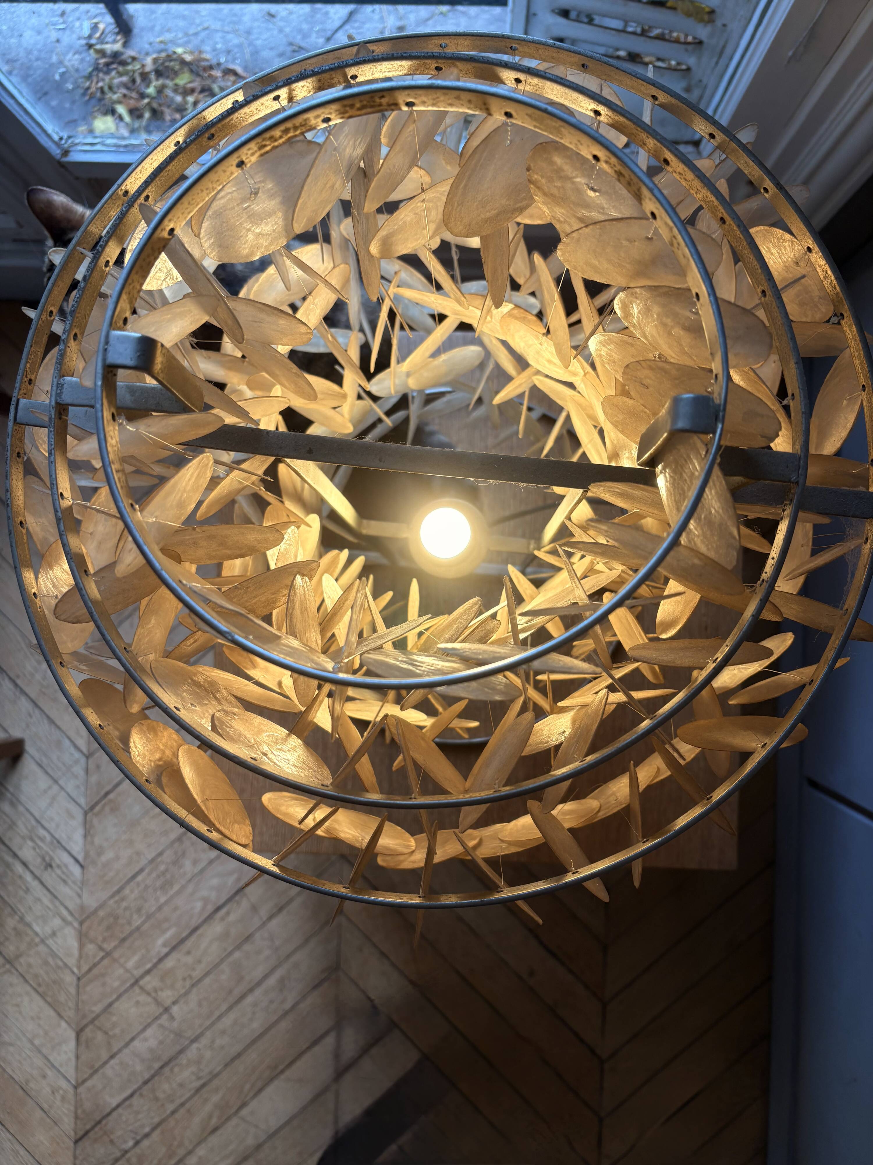 vintage mother-of-pearl lamp
