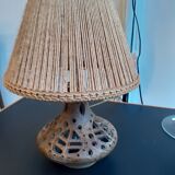 Ceramic lamp with double lighting
