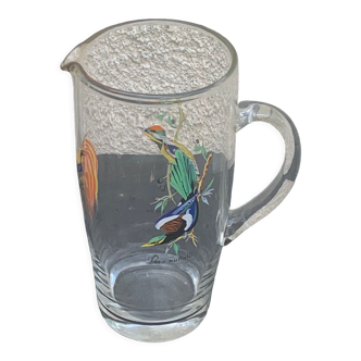 Vintage glass bird decanter, 1950/60