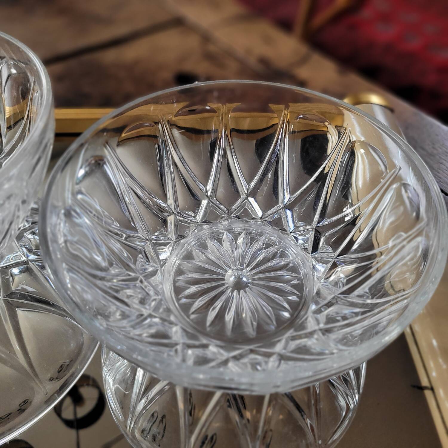 Pair of molded glass salad bowls – 1960s-70s