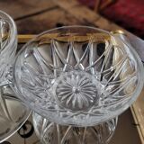 Pair of molded glass salad bowls – 1960s-70s