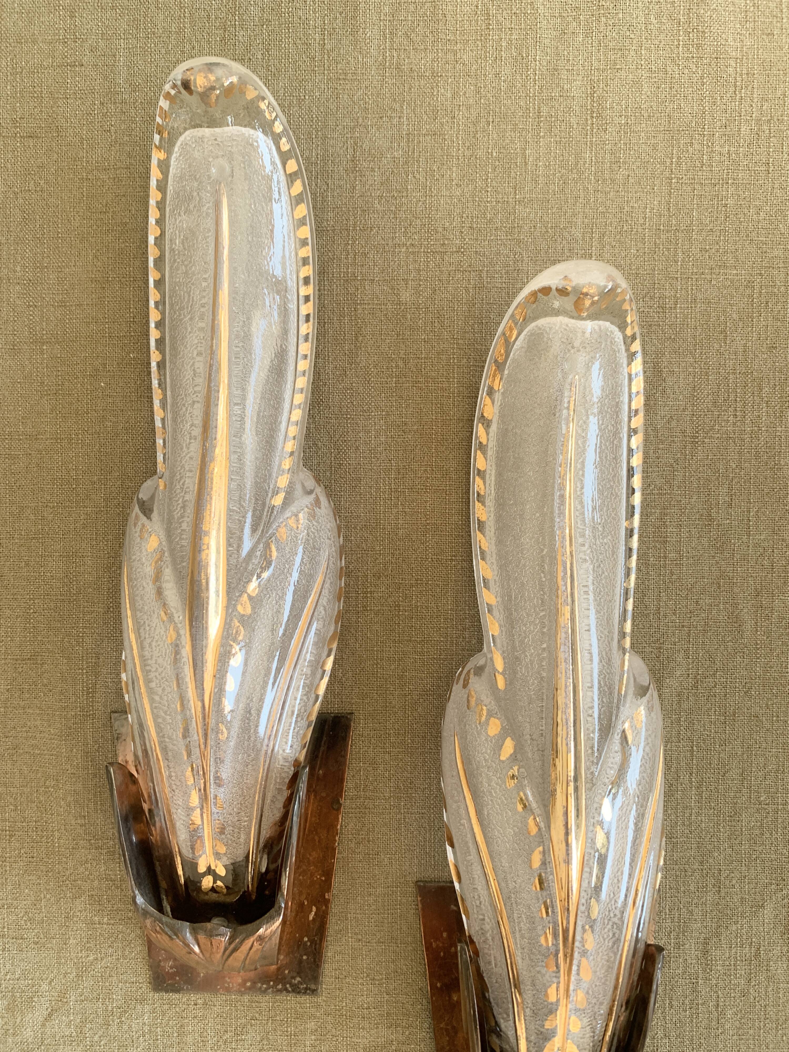 Pair of Art Deco wall sconces