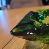 Cendrier en verre vert