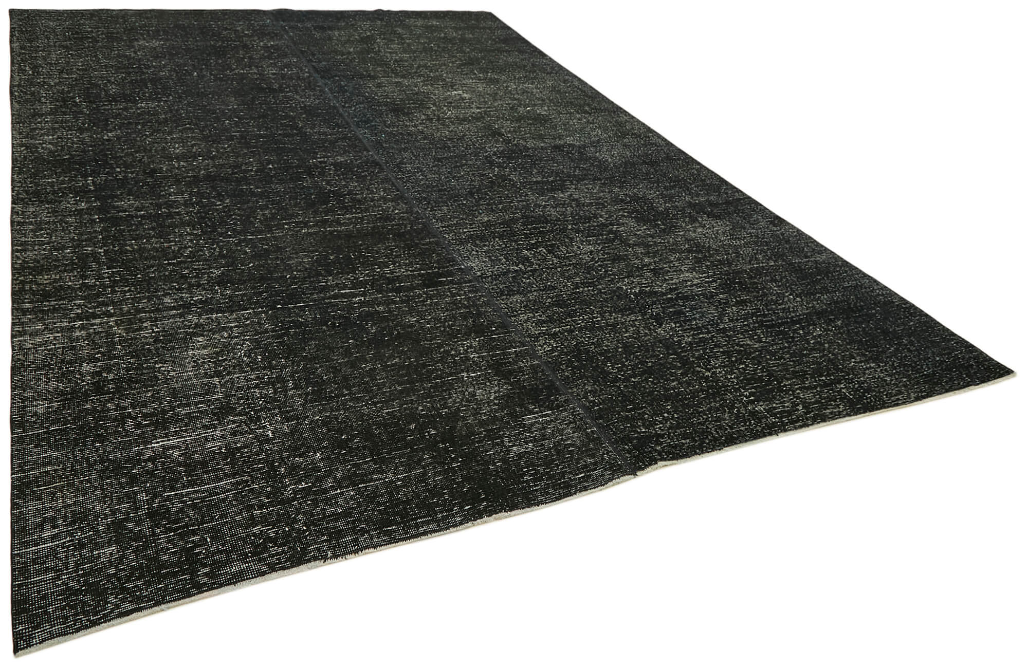 Hand-knotted persian antique 1970s 276 cm x 369 cm black wool carpet