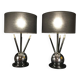 Paire de lampes "boule sputnik " Art déco style Jacques Adnet, circa 1930-40
