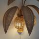 Paire d'appliques cocotier en rotin vintage