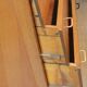 Vintage 1950 oak chest of drawers with pyramidal drawers