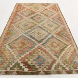 6x11 Large Area Kilim Rug, 192x330 Cm, Handwoven Kilim