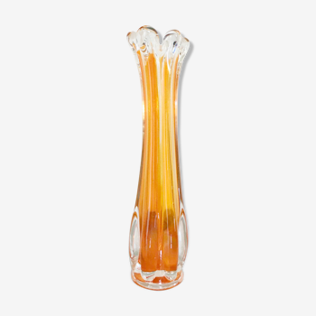 Vase soliflore orange vintage