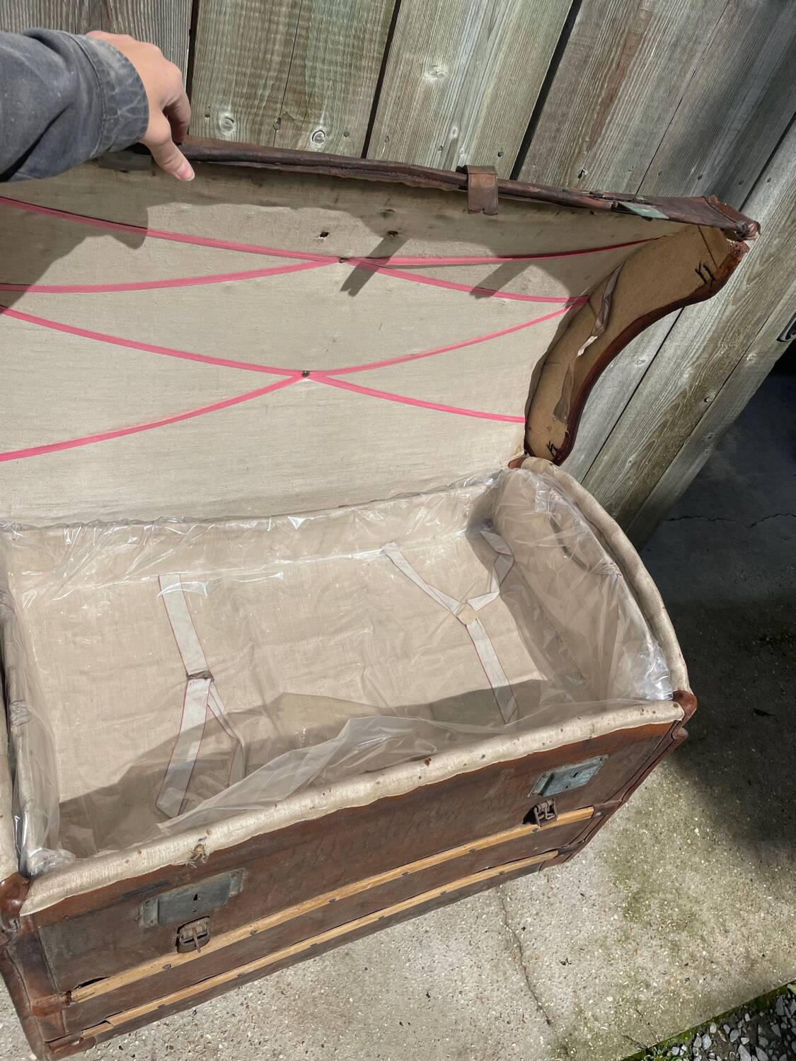 19th century stagecoach trunk