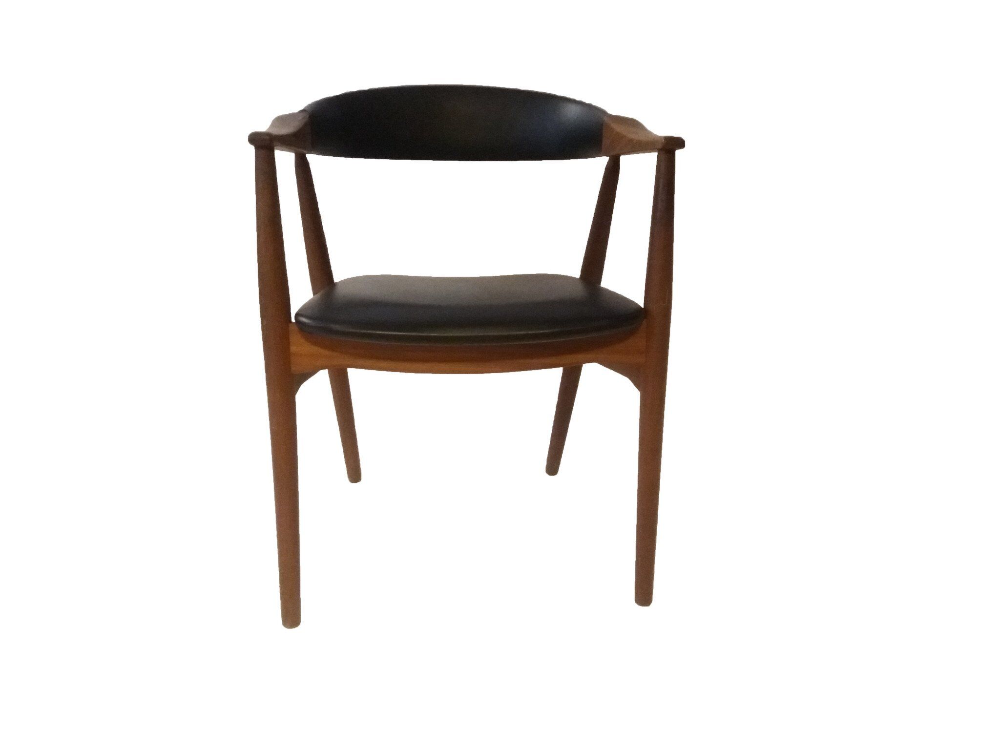 Chaise Farstrup en cuir noir