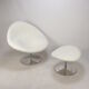 Big Globe Armchair with Ottoman by Pierre Paulin for Artifort, 1980s