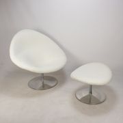 Big Globe Armchair with Ottoman by Pierre Paulin for Artifort, 1980s