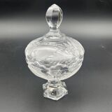 Paris crystal candy box on stand with leaf and fruit decor - 637001