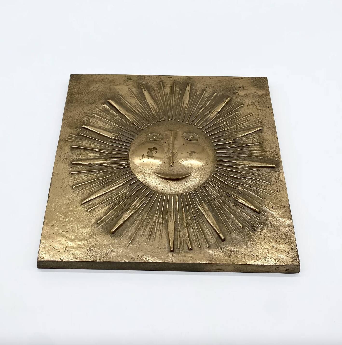 Bronze “Sun” by János Percz, 1977